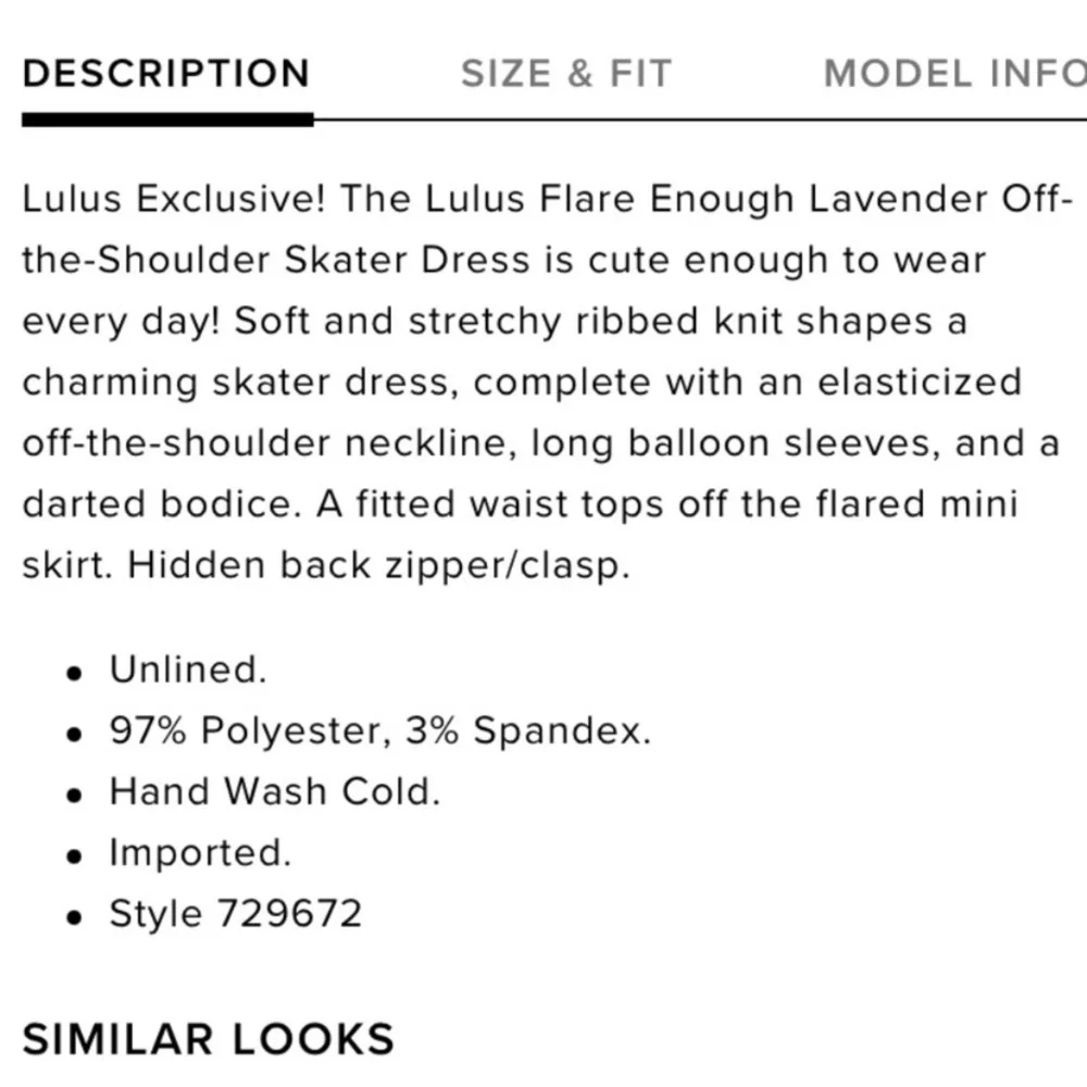 NWT Lulu's Flare Enough Lavender Off-the-Shoulder Skater Dress Small - Picture 5 of 9